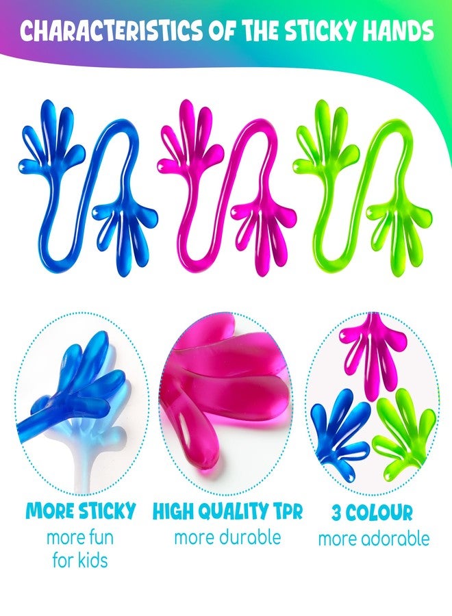 Cikyner Giant Stretchy Sticky Hands，3Pcs Premium Party Favors for Kids 4-8,8-12, Goodie Bag Stuffers Treasure Box Toy for Carnival Classroom Prizes Birthday Party Easter Christmas End of Year Gifts - Image 2